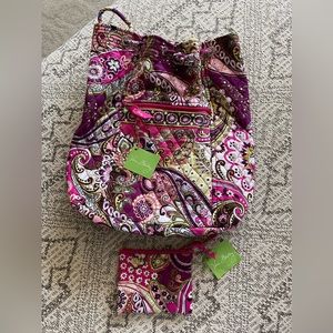 Vera Bradley matching backpack & wallet